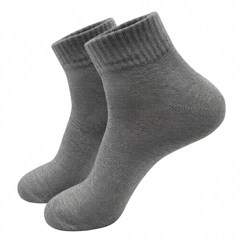 10-30 Paar Unisex Baumwollsocken | Quarter-Länge | Grau