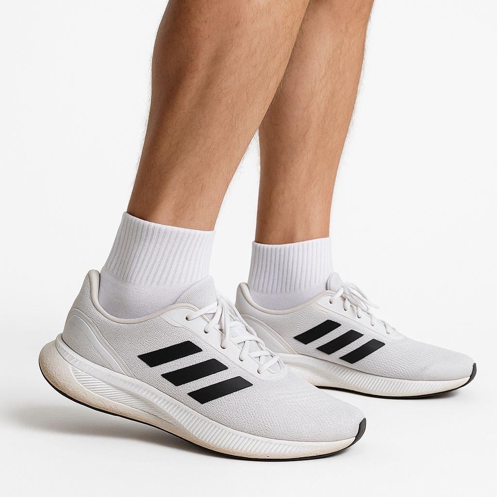 10-30 Paar Unisex Baumwollsocken | Quarter-Länge | Weiß