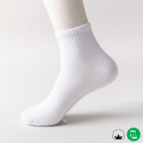 10-30 Paar Unisex Baumwollsocken | Quarter-Länge | Weiß