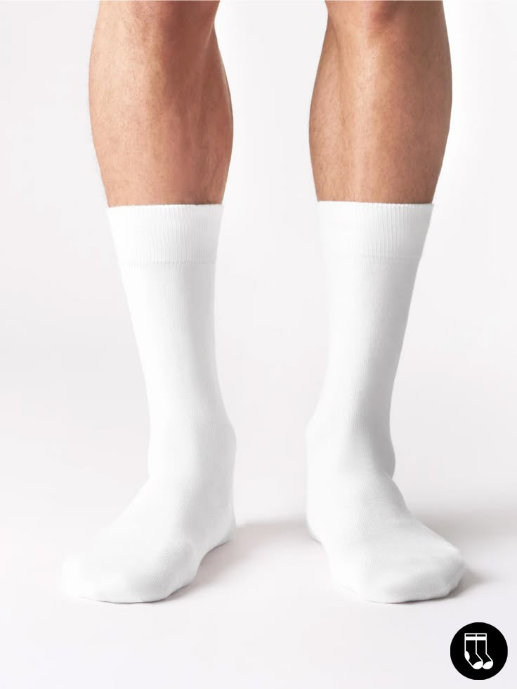 Kleido Herren Damen Baumwolle Business Socken Weiß