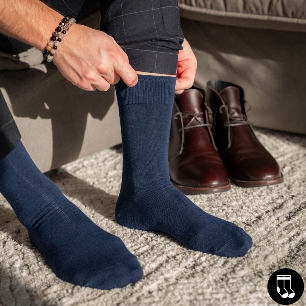 Kleido Herren Damen Baumwolle Business Socken Dunkelblau