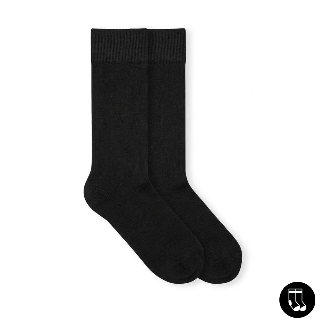 Herren Damen Baumwolle Business Socken Schwarz